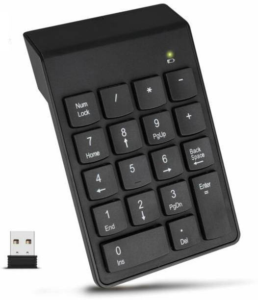 coolcold Wireless Number Keyboard Slim Mini Numeric keyboard pad 18 Keys for Laptop Notebook Desktop Macbook Wireless Handheld Laptop Keyboard