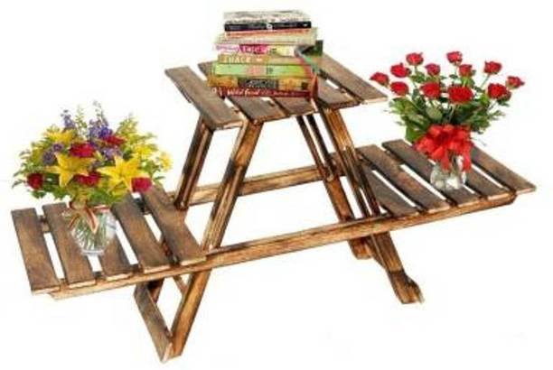 Sf Handicaft Living Room Side Stand/ Wooden Stool / Flower Pot Stand Wooden Wall Shelf Wooden Wall Shelf