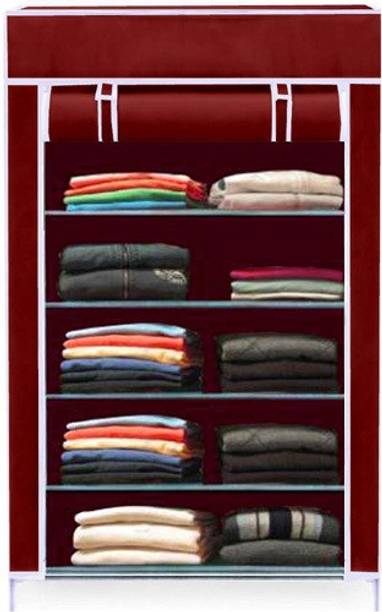 mr extension Maroon 5 Shelves PVC Collapsible Wardrobe
