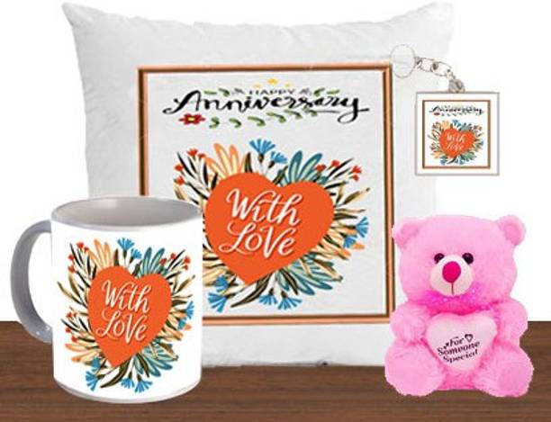 AMKK Cushion, Mug, Keychain, Soft Toy Gift Set