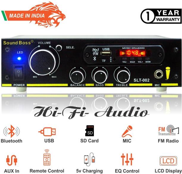 Sound Boss SLT-002 2 Channel High Power Stereo with BLUETOOTH/USB/SD/AUX/FM/MIC 200 W AV Power Amplifier