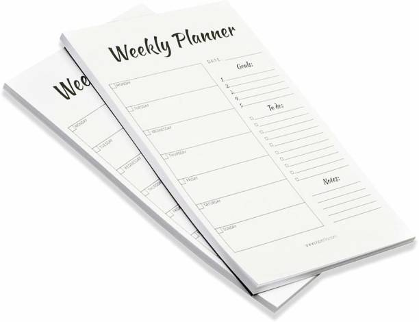 COI NEW WHITE Undated DAILY Goal Planner to DO List PAD School Family Life Work Personal Notes Notepad Cute Gift IDEA 50 Easy Tear Off Sheets Each Set of 2. Pocket-size Note Pad RULED 50 Pages
