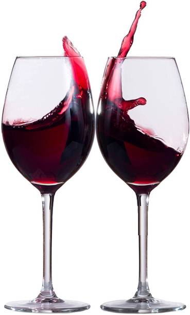 जिगश्शियल Wine Glass - Ideal for Party Glass, Whisky Glass, Clear Glass, 350ml, Set of 2 ग्लास सेट