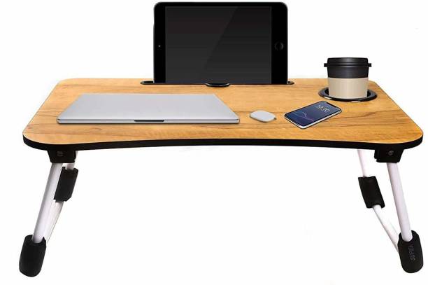 LandVK Study Table for Students Wood Portable Laptop Table