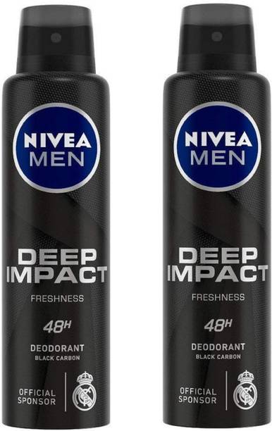 NIVEA Men Deep Impact Deodorant Spray 150ML Each (Pack of 2) Deodorant Spray  -  For Men