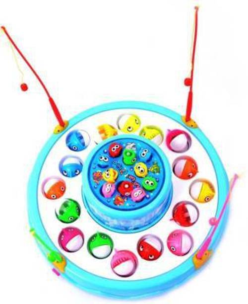 SALEOFF Musical Fish Catching Game Big with 26 Fishes, 4 Pods & 3D Lights-83