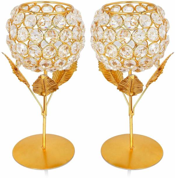 Extreme Karigari Crystal Tealight Candle Holder for Table Living Room Home Decoration Gift Item Family Friends Crystal Tealight Holder Set