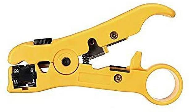 G-vision ST-343 Gvision Stripping Tool (Colour: Yellow) (Rotary Coax Coaxial Cable Wire Cutter Stripping Tool Rg59 Rg6 Rg7 Rg11 Stripper) Wire Cutter