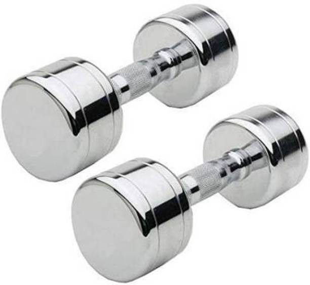 vnh PAIR OF 2.5 KG(2.5KG X 2)STEEL DUMBBELLS Fixed Weight Dumbbell