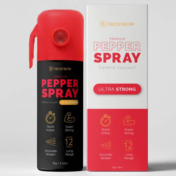 TRUSTROW Ultra Strong Pepper Stream Spray 60 ml Protection and Self Defence for Women , Men and Girls Pepper Stream Spray