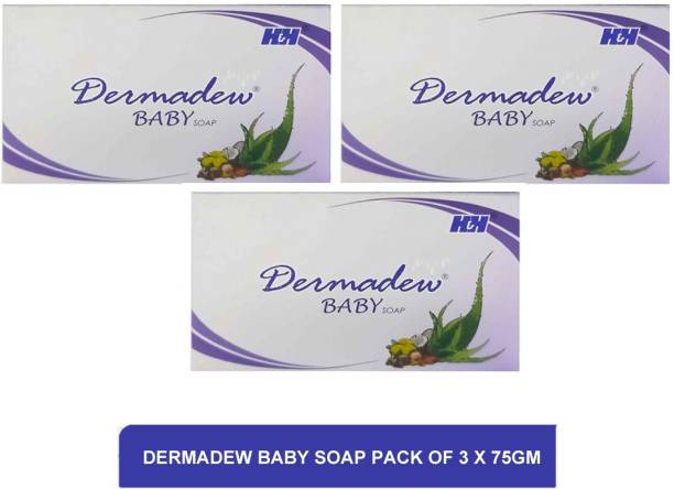 Dermadew Baby soap - pack of 3 x 75gm