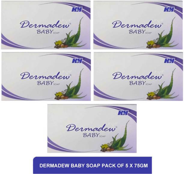 Dermadew Baby soap - pack of 5 x 75gm