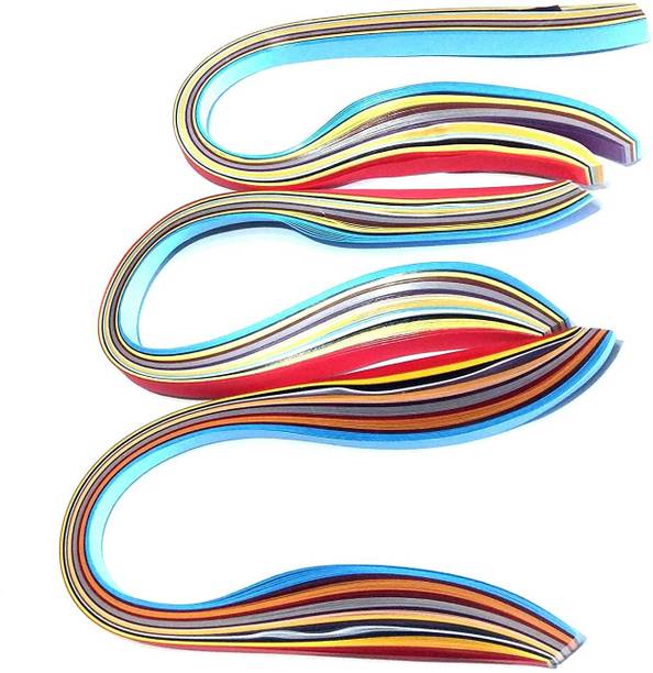 nawani 3 Packets 10mm Quilling Paper of 10 Different Colors ( 80 Strips in Each Packet)