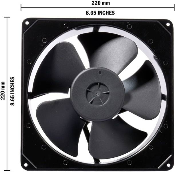 UVKADO High Speed 8.65" Inch Exhaust Fan for Room, Office, Kitchen, Bathroom ( Black Color ) 220 mm Exhaust Fan