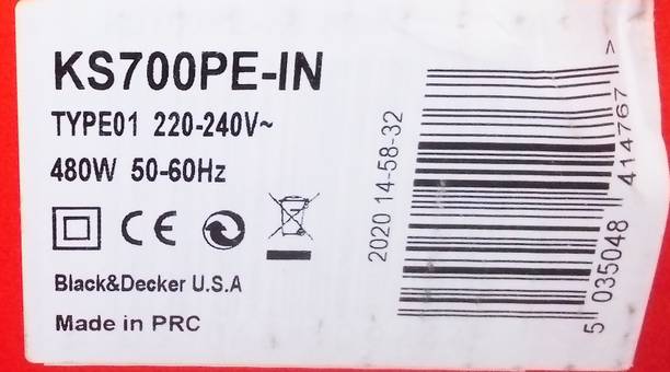 Black & Decker Ks700pe 480w Jigsaw Machine 2 inch Straight-line Sander