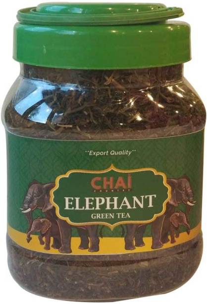 Karma Kettle Elephant Green Tea, 100% Natural and Full of antioxidant, Help in Weight Loss - Loose Leaf Jar (250) Unflavoured Green Tea Box