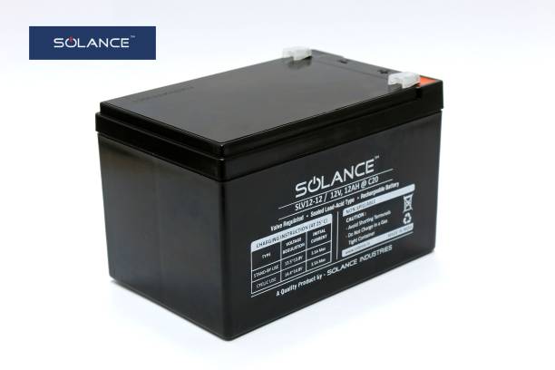 Solance 12V 12AH SMF Battery for Use in Any UPS/ Solar/ Mini Inverter and More Instruments (Black) UPS