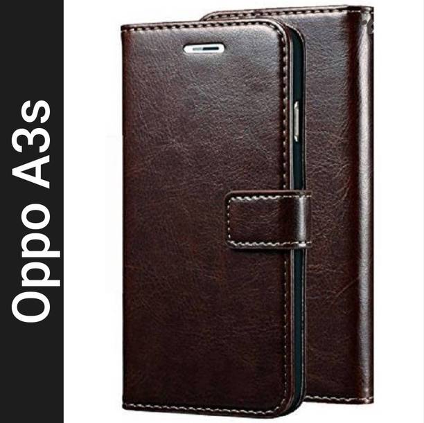 Krofty Flip Cover for Oppo A3s