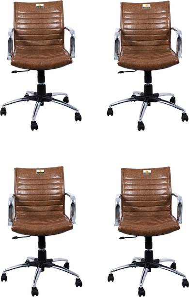 Smilemindia Leather Office Visitor Chair