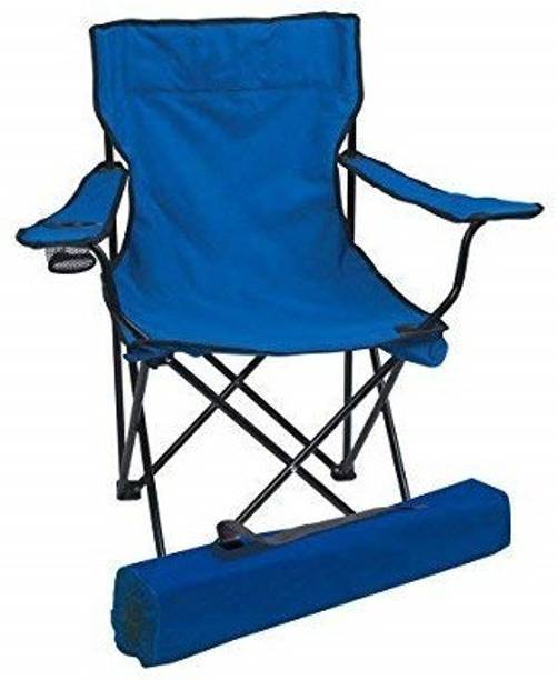 BLAPOXE Portable Folding Camping Chair with Arm Rest Cup Holder and Carrying and Storage Bag - Blue Pack of 1 Metal Outdoor Chair