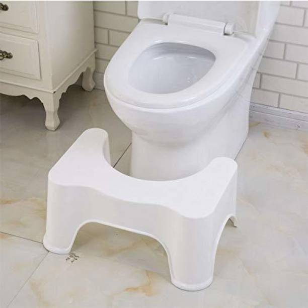 Kuvadiya Sales Comfortable Sturdy Squat Toilet Foot Step Stool Women's Plastic Anti-Slip Stool for Western Toilet Scientific Angle, Potty Training Foot Supporter for Kids and Adults Stool