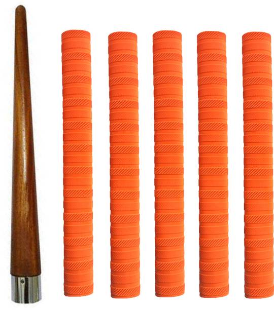 y2m Cricket Bat Orange Grip + One Wooden Cone शेवरन