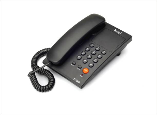 HELLO TF 500 Basic corded Landline Phone ( Black) Corded Landline Phone