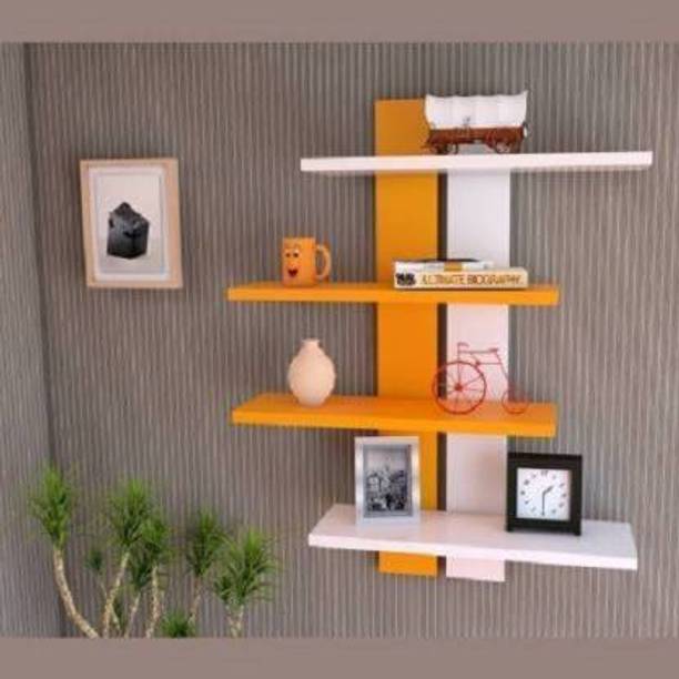 SIWOZ Rack Shelf Wooden Wall Shelf MDF (Medium Density Fiber) Wall Shelf