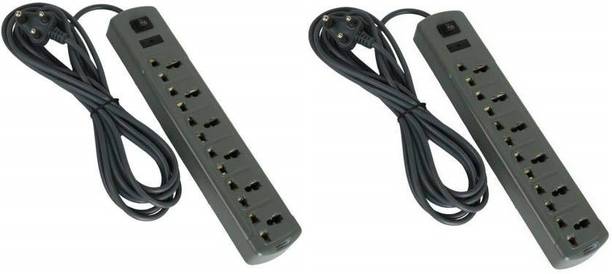 Skeisy 3METER 1 SWITCH PLUS 6 SHOCKET 240V UP TO 6AMP EXTENSION BOARD 6  Socket Extension Boards
