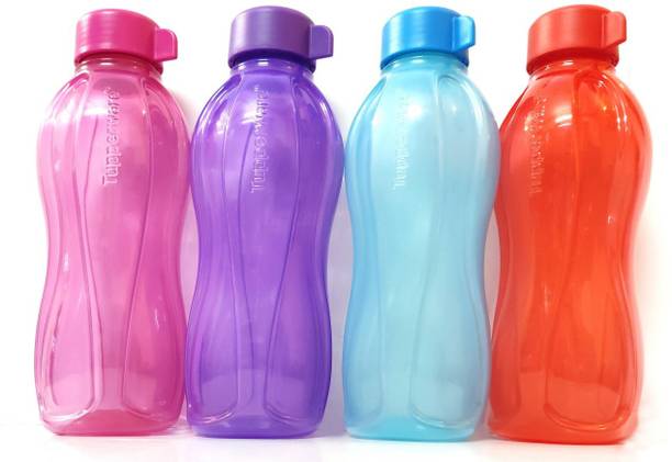 TUPPERWARE Round Bottle 500 ml Set of 4 ( Multi-color ) 500 ml Plastic Bottle
