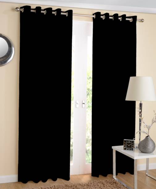 AIRWILL 275 cm (9 ft) Long Door Cotton Room Darkening Curtain (Pack Of 2)