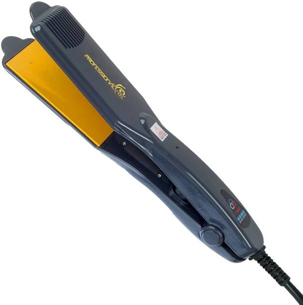 PROFESSIONAL FEEL Ultra Shine Hair Straightener, Kerashine Hair Straightener With Keratin Ceramic Coating Gold Chrome Plates Hair Straightener