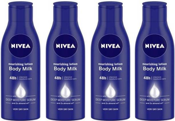 NIVEA Nourishing Body Milk Lotion, 75ml Each (Pack Of 4) (300ml)