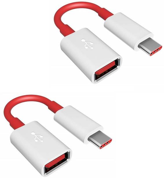 Uniqon Multicolor (Set Of 2 Pcs) USB 3.1 Type-C Male To USB 2.0 Female OTG Adapter Cable Cord Mouse Card Pendrive Converter Connector Splitter For Redmi Note 9, 9pro,8,8pro,7,7pro,Oneplus 7,7pro Oneplus 6,6T 5,5T,3,3T, Type-C Smartphones Phone Converter
