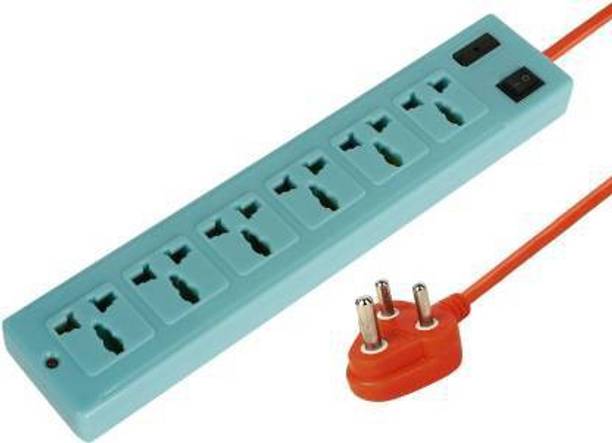 Skeisy 6+1 SWITCH Rk-Power Extension Board blue orange 6AMP 6  Socket Extension Boards