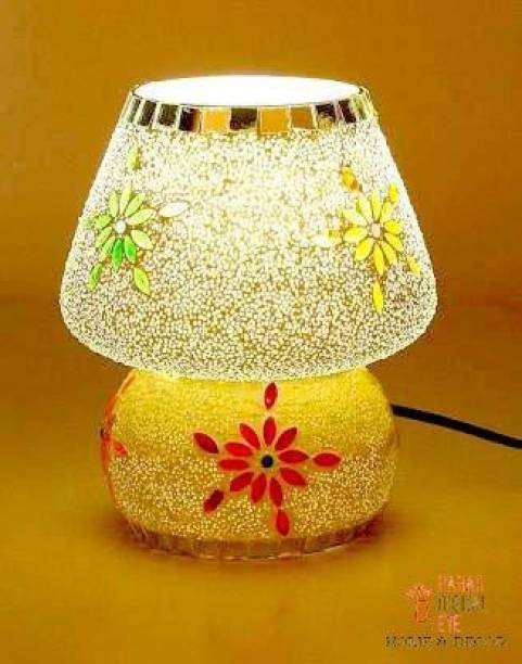 RISHABH ENTERPRISES Glass Purse Shape Table Lamp Vintage Night Lamp, Side Lamps Light Decoration for Home ,Living Room, Bedroom Bedside, Mandir , Hall | Made in India Products Table Lamp