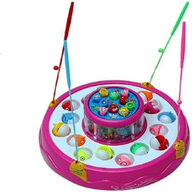 Tenmar Musical Fish Catching Game Big with 26 Fishes, 4 Pods & 3D Lights-284