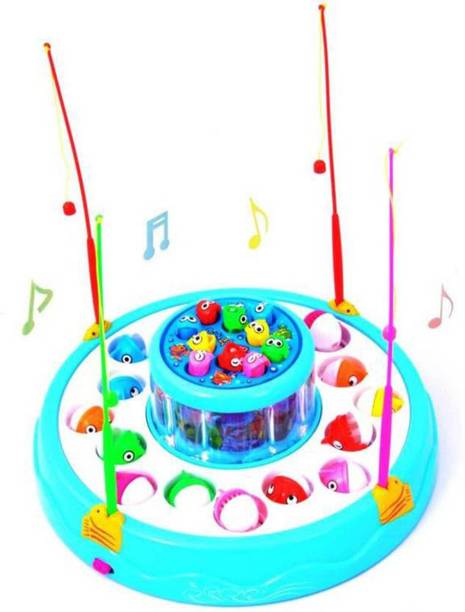 Tenmar Musical Fish Catching Game Big with 26 Fishes, 4 Pods & 3D Lights-105