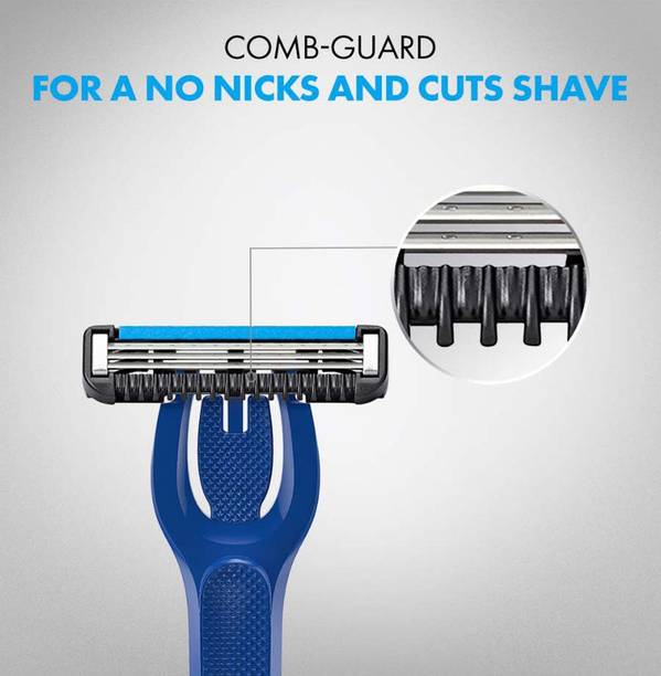 Gillette Guard 3 Shaving Combo (1N Razor + 4N Cartridges), Men