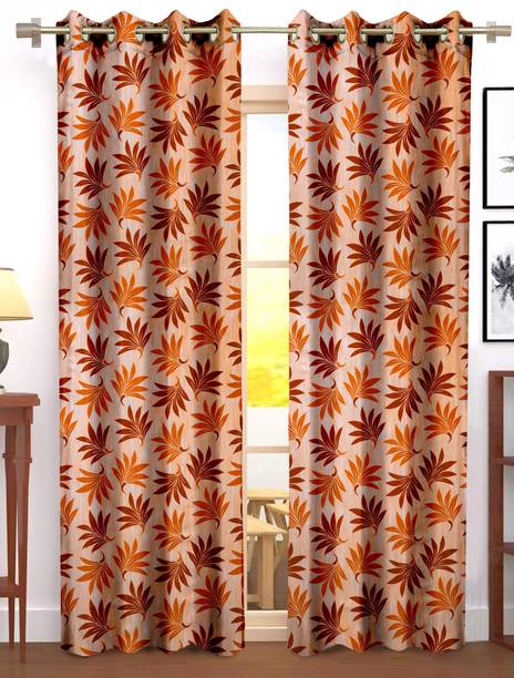 Flipkart SmartBuy 270 cm (9 ft) Polyester Semi Transparent Long Door Curtain (Pack Of 2)