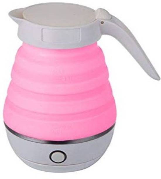 ND BROTHERS Food Grade Silicone Dual Voltage Travel Foldable Electric Kettle(Multicolor) Beverage Maker