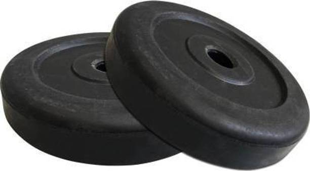 Sports World 10KG RUBBER WEIGHT PLATES, (5KG* 2PIECE RUBBER WEIGHT PLATES=10KG TOTAL WEIGHT Adjustable Dumbbell
