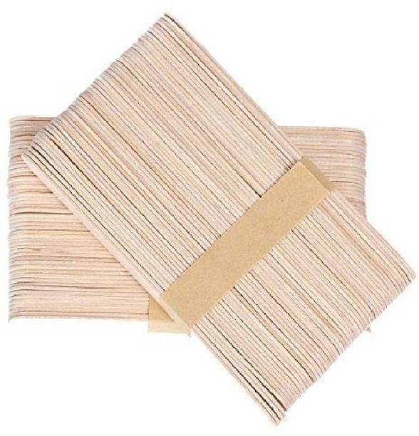avnish Wooden Professional Disposable Wax Knife/Spatulas/Applicators (Pack of 50 pcs) Strips