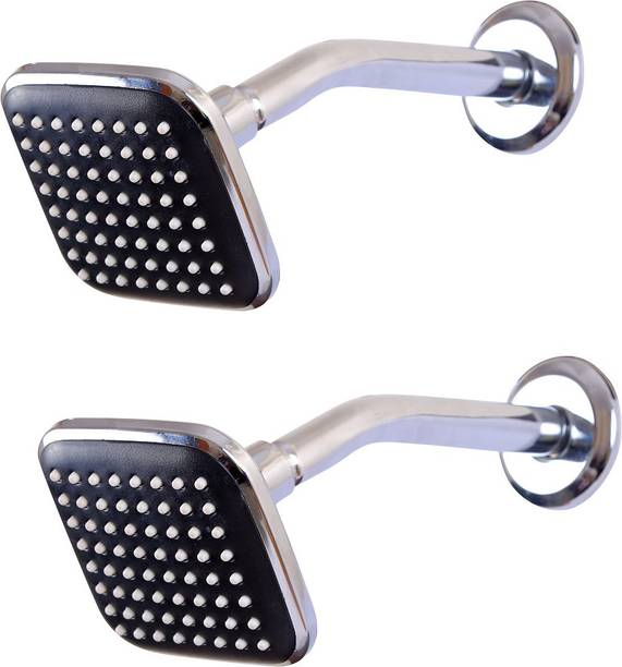 ATLAS Atlas 4" x 4" Curvy Black shower fixed Mount