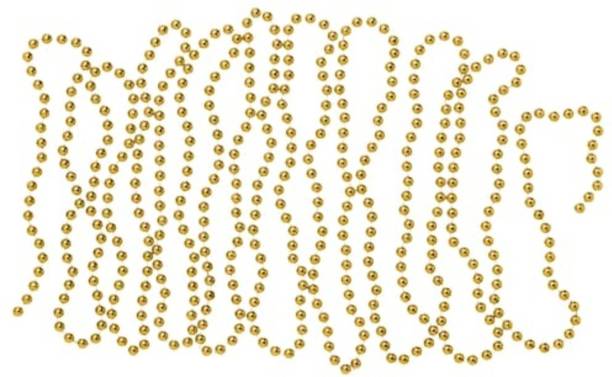 IKEA Garland, pearls gold-colour,5 m (5 ½ yard) Polystyrene plastic, Metallized, Acrylic paint Garland