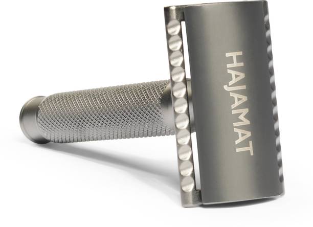 Hajamat Scythe Double Edge Safety Razor| Stainless Steel 304 | Gunmetal Finish | Closed Comb Shaving Razor, Men