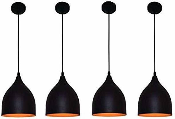LUMINA PLUS LED LIGHTING Metal E26/E27 Pendant Ceiling Hanging Lights Lamp (Black) Size: 23 * 17 * 17cm -Set of 4 Pendants Ceiling Lamp