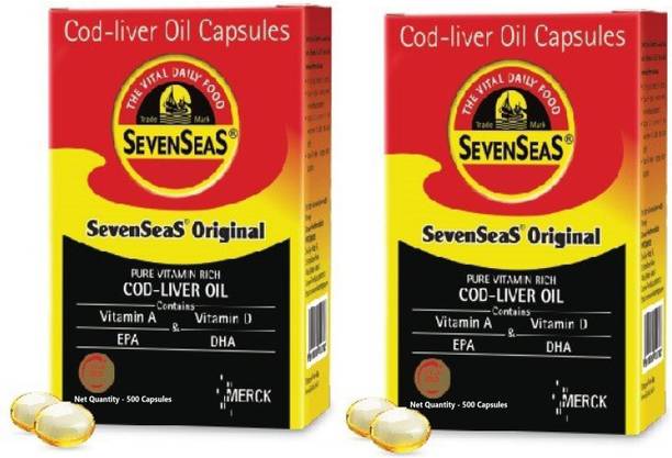 SEVEN SEAS Original Cod-Liver Oil 500 Capsule | Pack of 2