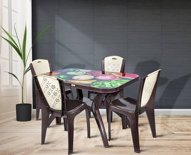 Smilemindia Plastic 4 Seater Dining Set