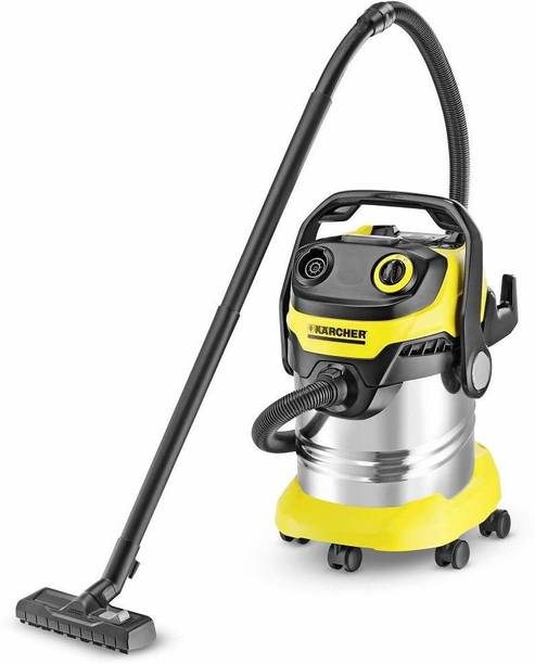 Karcher WD5 Premium 13482300, Wet & Dry Vacuum Cleaner with 25 LTR. S.S. Container (Yellow/Black) Wet & Dry Vacuum Cleaner